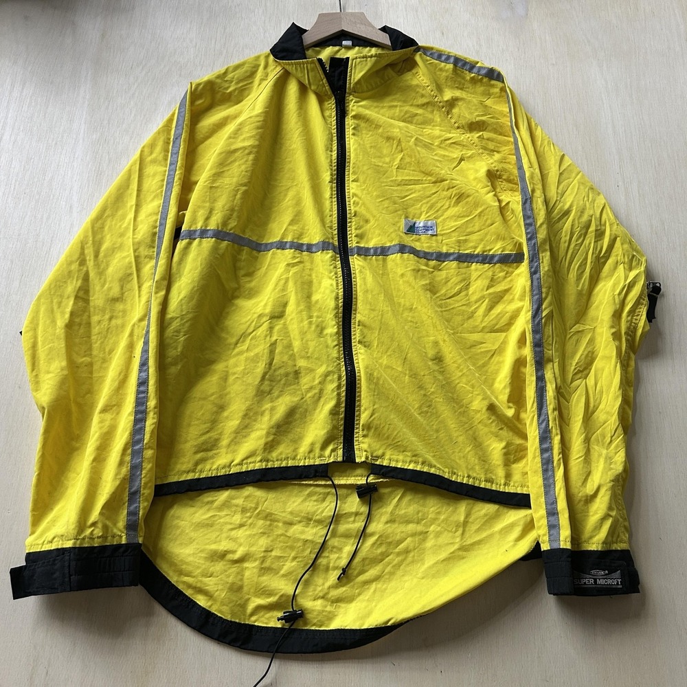 Mountain Equipment Co-op Cycling Jacket Mens Medium Yellow Hi‎ Vis Windshirt